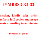 Admission form