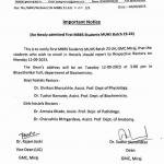 Instructions for first MBBS Students 2023-24